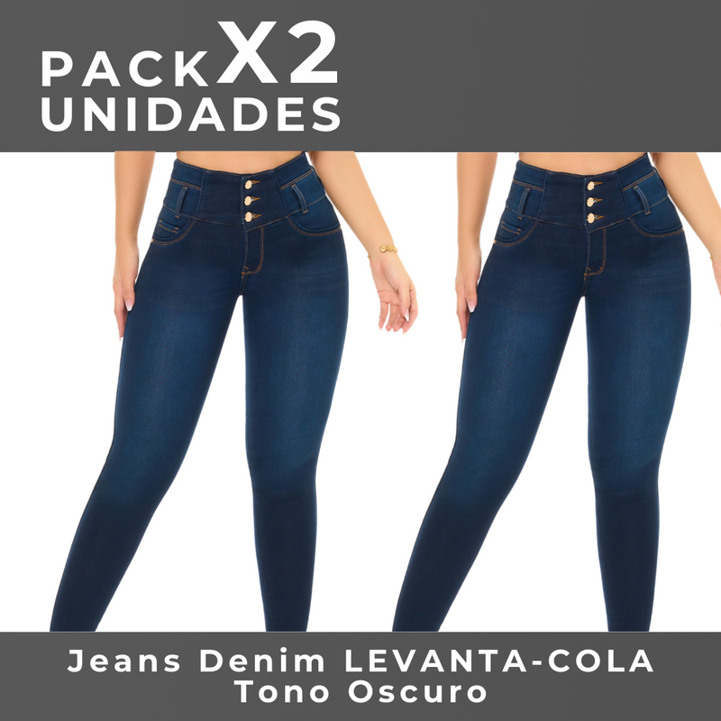 Pack lleva 2 Jeans Denim Levanta-Cola por tan solo $200.000,00